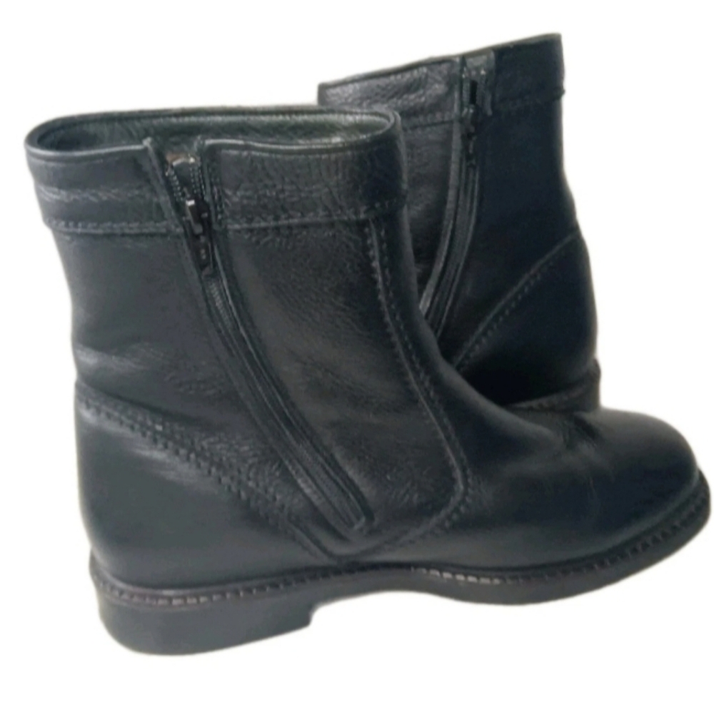Pajar Canada Black Leather Boots Men's Size 10.5 Genuine Shearling Lining - Picture 3 of 9